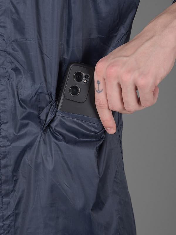 Image of Dollar Rainguard Men's PVC Full Sleeve Solid Raincoat Set With Adjustable Hood and Pocket
