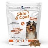 Vital Planet - Skin and Coat for Dogs with Biotin and Omega 3-6-9 to Support a Soft and Shiny Coat - 30 Hickory Flavored Soft Chews