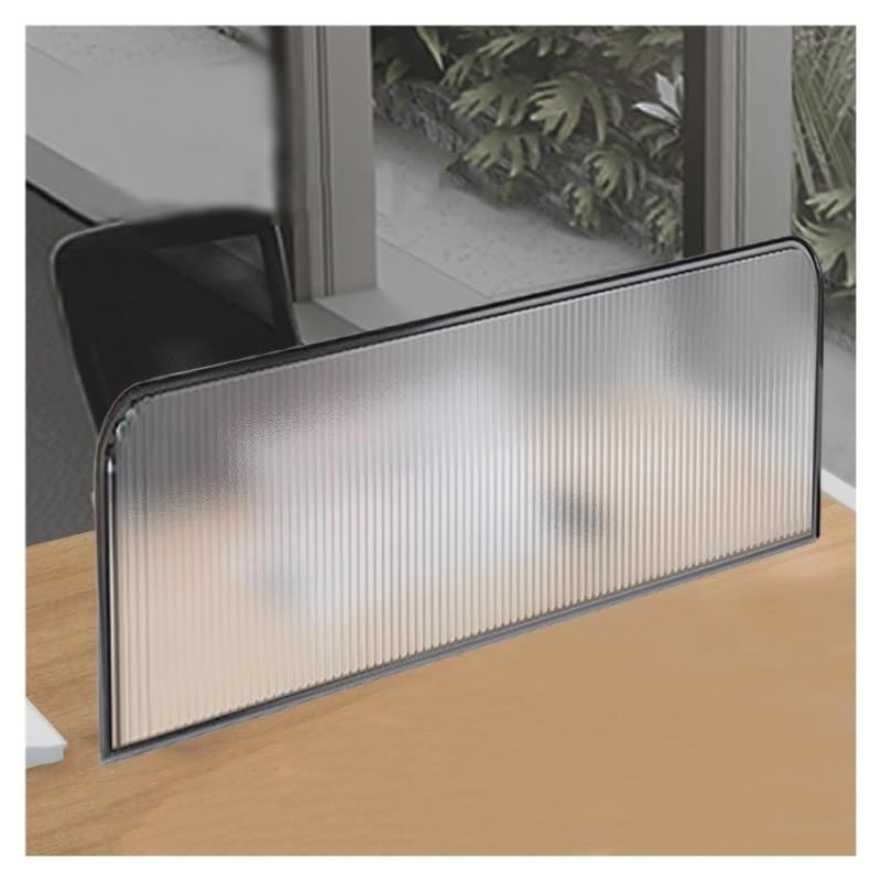 Séparateur de table pour bureau et restaurant en verre translucide noir