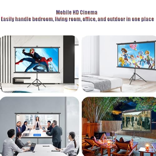 Pantalla de proyector portátil de 70 pulgadas con trípode miniatura 5