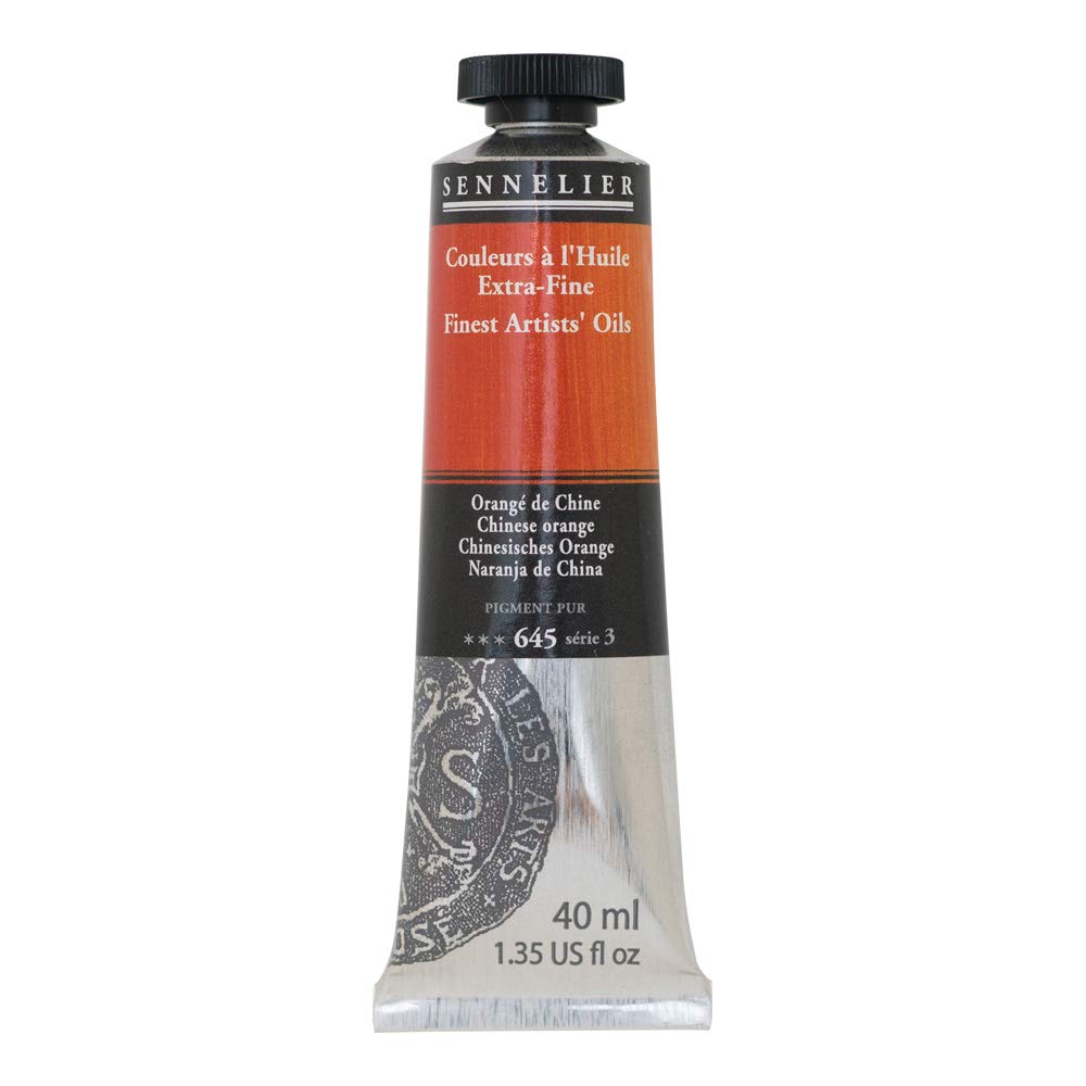 Sennelier Tube de peinture à l'huile Orange de Chine beaux-arts