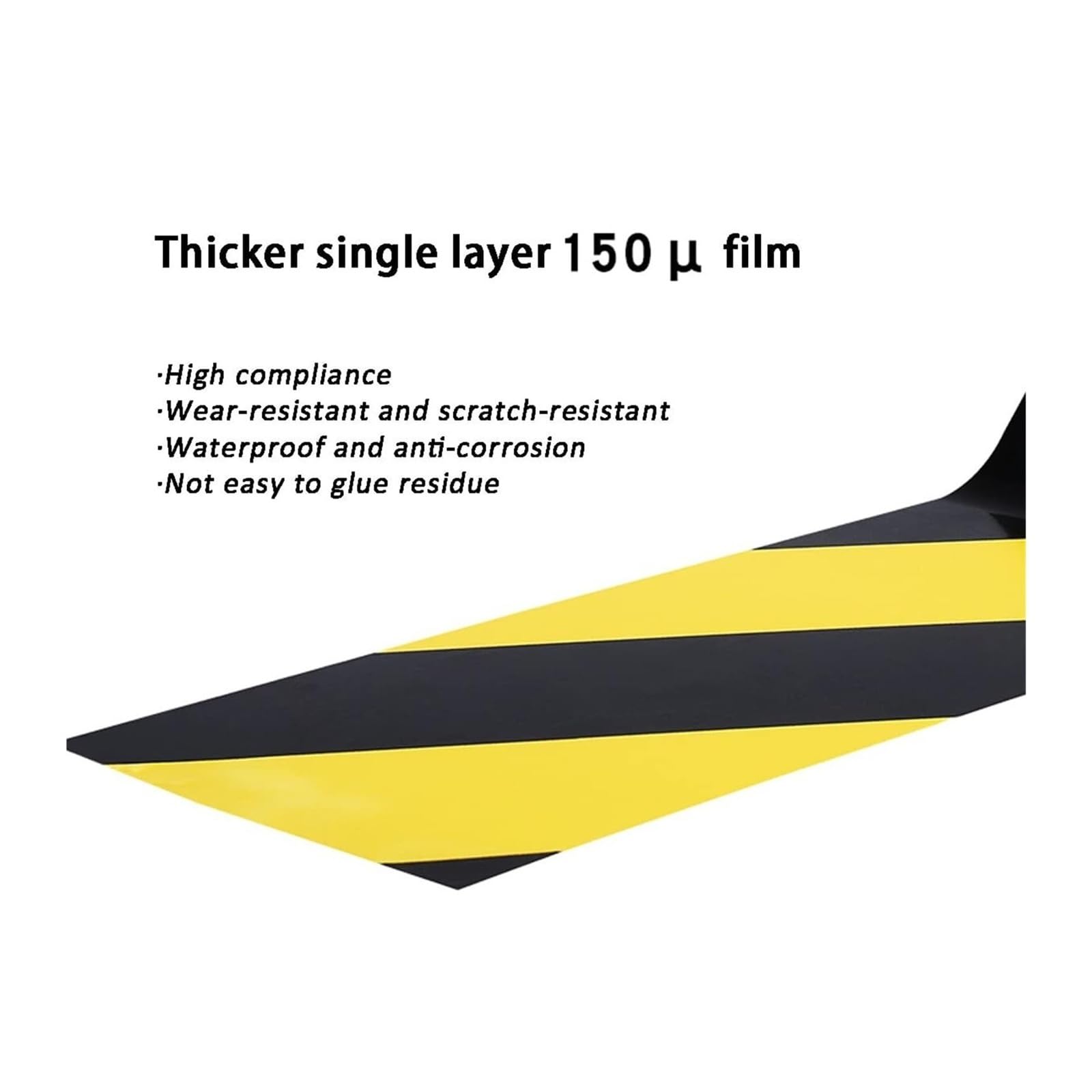Nastro adesivo di segnalazione, Nastro adesivo di avvertenza for segnaletica for pavimenti rosso bianco 33 m lunghezza 20-150 mm larghezza confezione da 2(150MM x 33Meter)