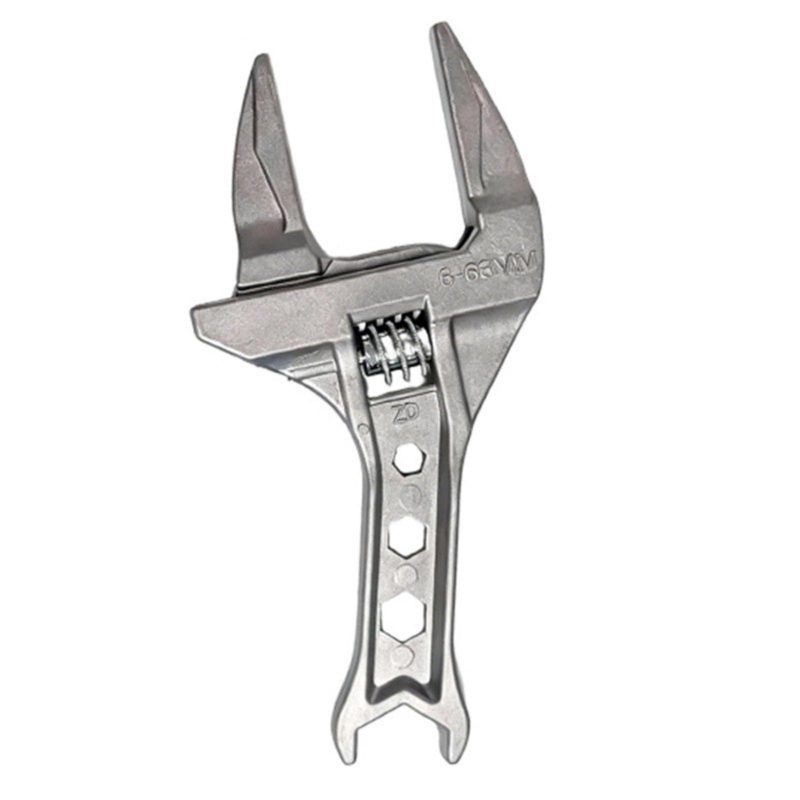 Hsioluted Universals Bathroom Wrench with Wide Jaw Opening Bathroom Plumbing Nut Adjustable Spanner Enduring Large Opening Ergonomic Design Pipe Wrench