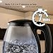 OVENTE Electric Kettle, 1.5L Borosilicate Glass Countertop Water Heater and Boiler for Coffee or Tea, BPA-Free, Auto Shut-Off, Boil-Dry Protection, Removable and Washable Spout Filter, Black KG83B
