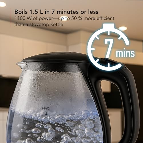 Stylish Borosilicate Glass Electric Kettle for Tea - Image 6