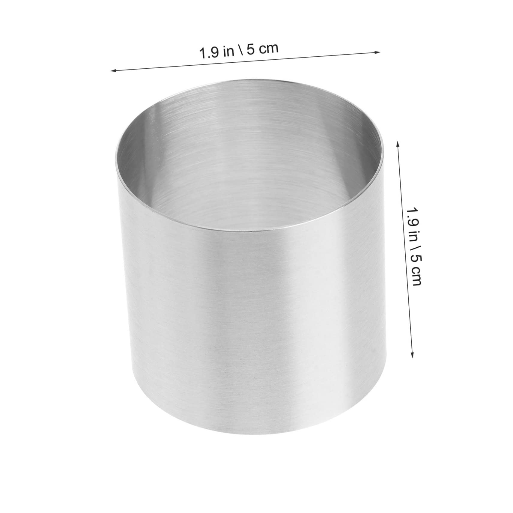 8 Piezas de Moldes Redondos de Acero Inoxidable para Mini Tartas y Pasteles de Mousse, Reutilizables y Fáciles de Desmoldar, Ideales para Hornear Postres