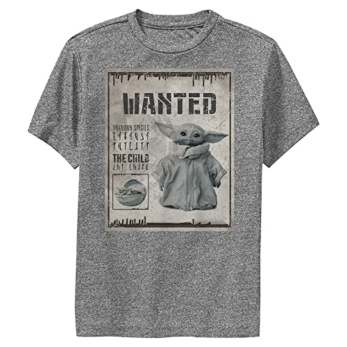 T-shirt manches courtes Star Wars Wanted Child garçon haut anthracite chiné en taille L