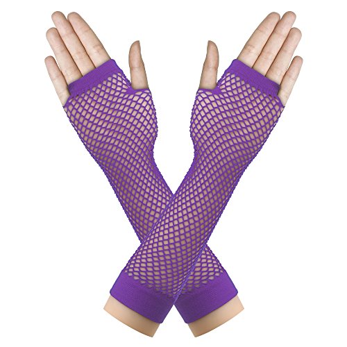 9 Piece 80S Pop Party Diva Teen Costume Accessories Set 7-16 Years (Purple, 8-10 Years) #TOP2