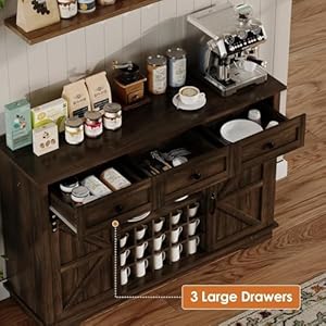4ever2buyfarmhousecoffeebarcabinetwithstorage54barcabinetwith3drawers15winerackswinecabinetwithslidingbarndoorforlivingdiningroomkitchenbrown Urban Country Home Decor 4ever2buy farmhouse coffee bar cabinet with storage 54 bar cabinet with 3 drawers 15 wine racks wine cabinet with sliding barn door for living dining room kitchen brown urban country home decor