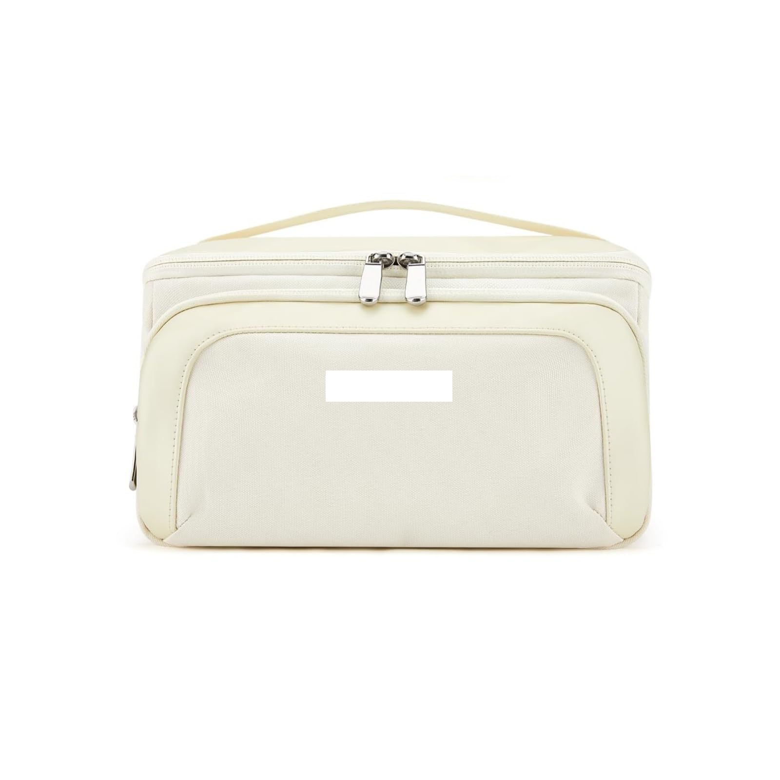 Kosmetiktasche Kulturtasche Damen-Kosmetiktasche, Kosmetik-Aufbewahrungstasche mit Griff, Kulturbeutel, Reisetasche Schminktasche Damen(Beige)