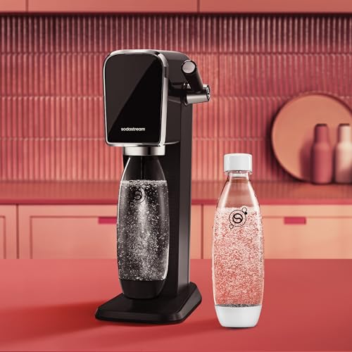 Image of sodastream 1L Twin Pack Dishwasher Safe Slim Bottle (White)