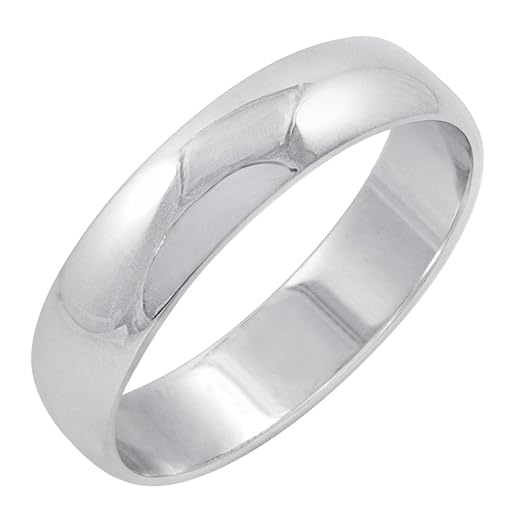 Classic 10K White Gold Wedding Band