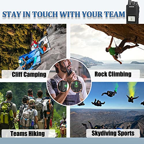 Image of SAMCOM FPCN10A Two-Way Radios Long Range, 3000mAh Rechargeable Long Standby Walkie-Talkies for Adults, Commercial Handheld UHF 2 Way Radios with Earpiece, Group Talk Dual PTT, 3 Pcs