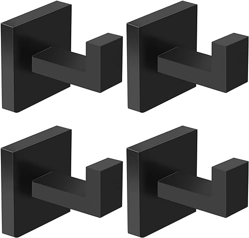 IBosins Paquete de 8 ganchos para toallas de mano para baño, pared, sala de estar, dormitorio, cocina, armario, colgador de gancho de acero