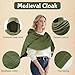 Women Men Fashion Shawl Scarf Cape | Multifunctional Hooded Cowl | Medieval Linen Cotton Cowl Hood |Vintage Goth Costume