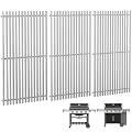 QuliMetal 66089 Grill Grates for Weber Genesis 2 E-410/E-415/E-435, Grill Parts for Weber GS4 Genesis II/LX E-440 Series Gas Grills, 18.7" Stainless Steel Replacements for Weber 66089 66097