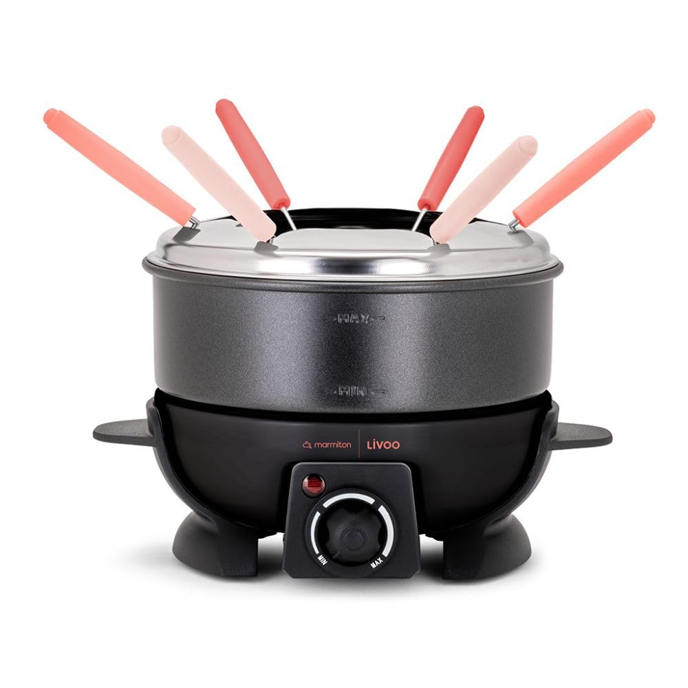 Livoo Doc308 Appareil À Fondue, Raclette Et Wok 1,6 L 6 Personnes