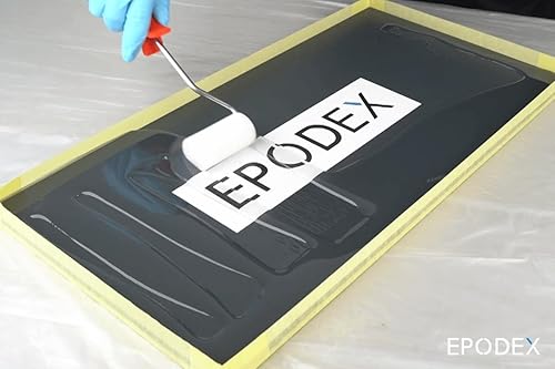 Miniatura 5 de EPODEX Kit de revestimiento y sellado de resina epoxi transparente y coloreada, estabilizado contra rayos UV, libre de disolventes y burbujas, bajo