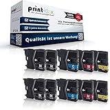 Print-Klex GmbH & Co.KG Print-Klex Lot de 10 cartouches d\'encre compatibles avec Brother DCP J125 DCP J315W DCP J515W MFC J220 MFC J265W MFC J410 MFC J415W LC-985BK LC-985C LC-985M LC-985Y 4 x Cyan 2 x magenta, 2 cartouches jaunes.