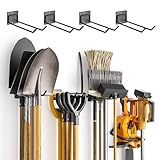 zacurter Garage Hooks for Garden Tool Storage – Wall Mount Utility Tools Hangers for Shed Organization – 8 Pack Heavy Duty Metal Garden Tool Rack for Hanging Shovels, Rakes & Farm Tools, Space Saving
