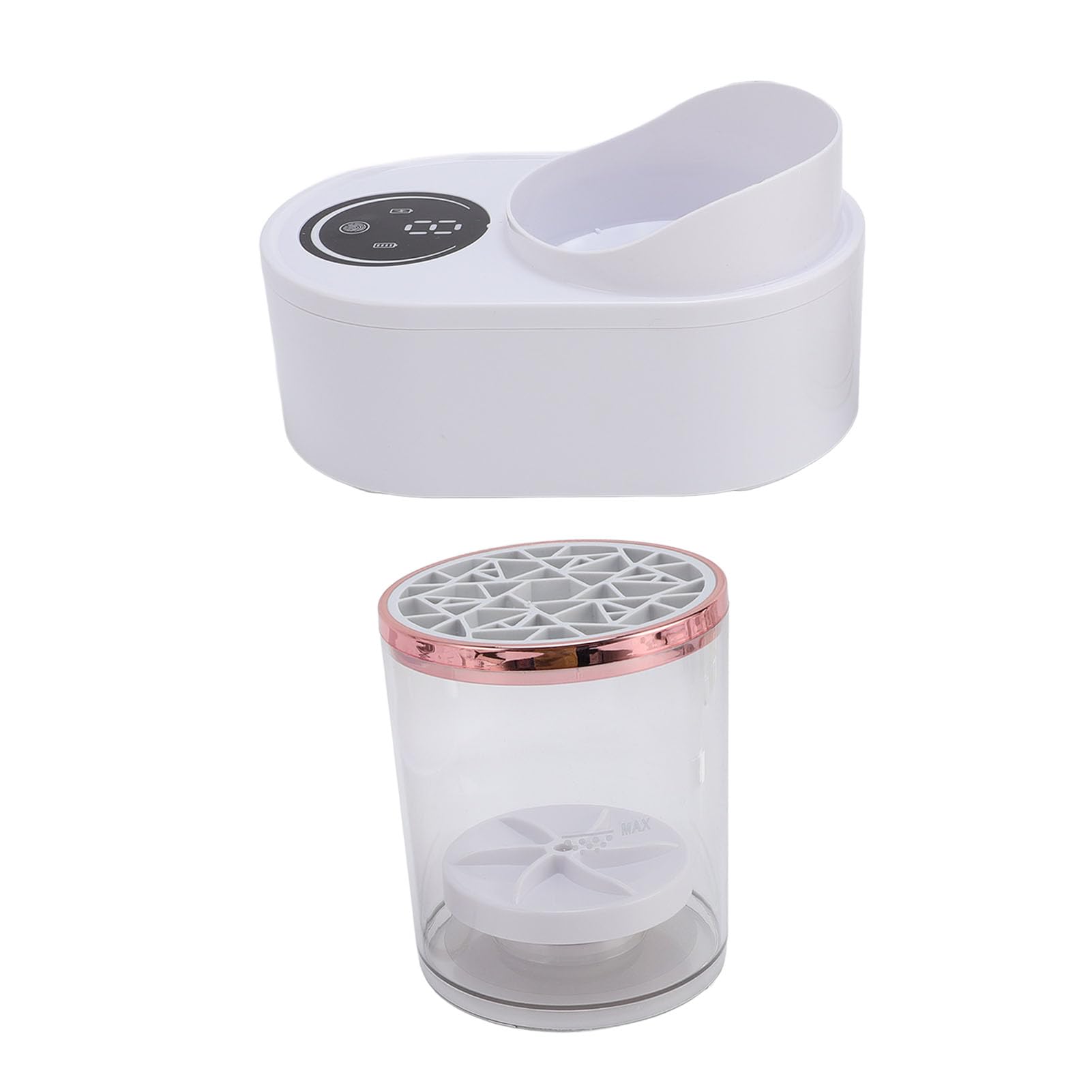 Pulitore elettrico per pennelli trucco 3 in 1 Asciugatrice automatica per pennelli trucco ricaricabile tramite USB per uso domestico Pulizia e asciugatura efficienti per