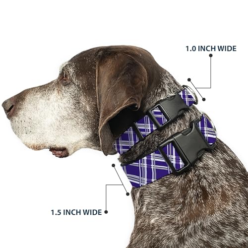 Collier ajustable 18-81 cm Plaid X3 Buckle Down pour chien confortable - 3