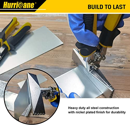 Hurricane Sheet Metal Hand Seamer, 6 Inch Straight Jaw Sheet Metal Bender Tools For Flattening Metal, Ergonomic Tyregrip Handle #TOP5