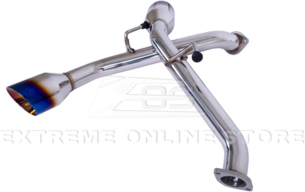 Replacement For 2014-2024 Infiniti Q50 STAINLESS STEEL POLISHED SILVER Muffler Axle Back 4" Double Wall Dual Burnt Tips Exhaust