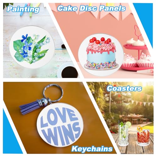 Image of PATIKIL 3 inch Acrylic Circles, 30Pcs 0.12 inch Thickness Round Acrylic Sheets Acrylic Circle Blanks Cake Disc Panel for Sign DIY Craft Project, Paintings, Picture Frame, Table Top, Clear