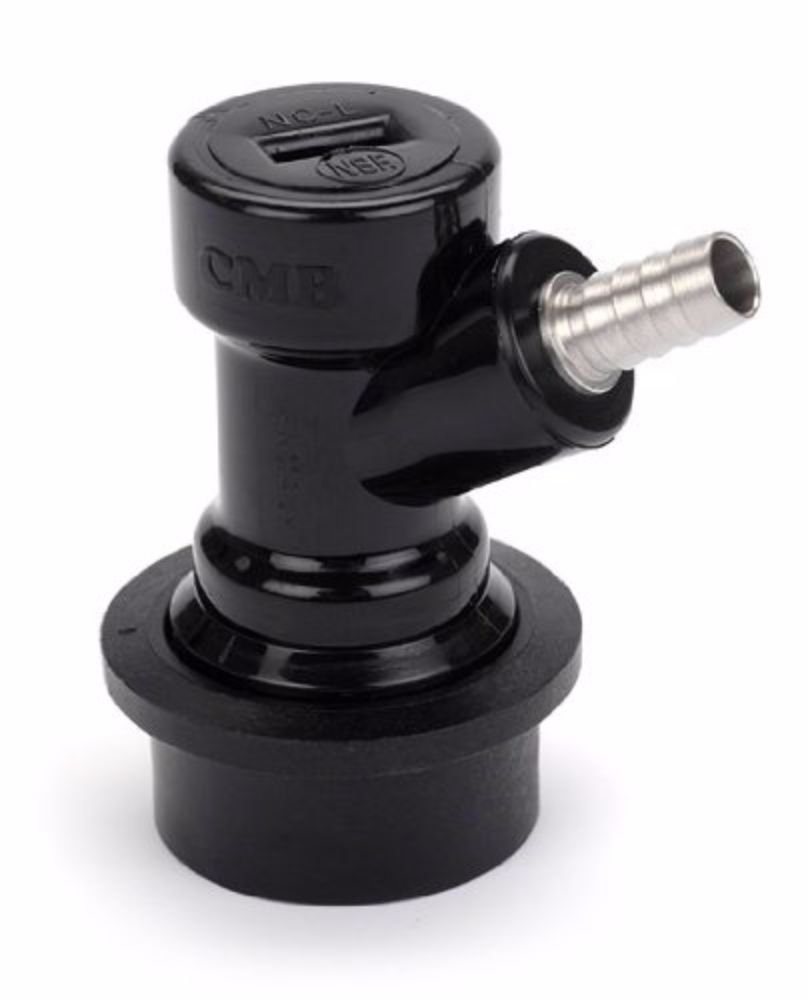 FMT_BL_700 Quick Disconnect: Liquid / Ball Lock Barbed Black