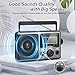Greadio Portable Shortwave Radio with Best Reception,AM FM Transistor,LCD Display,Time Setting,Battery Operated by 4 D Cell Batteries or AC Power,Big Speaker,Earphone Jack for Gift,Elder,Home