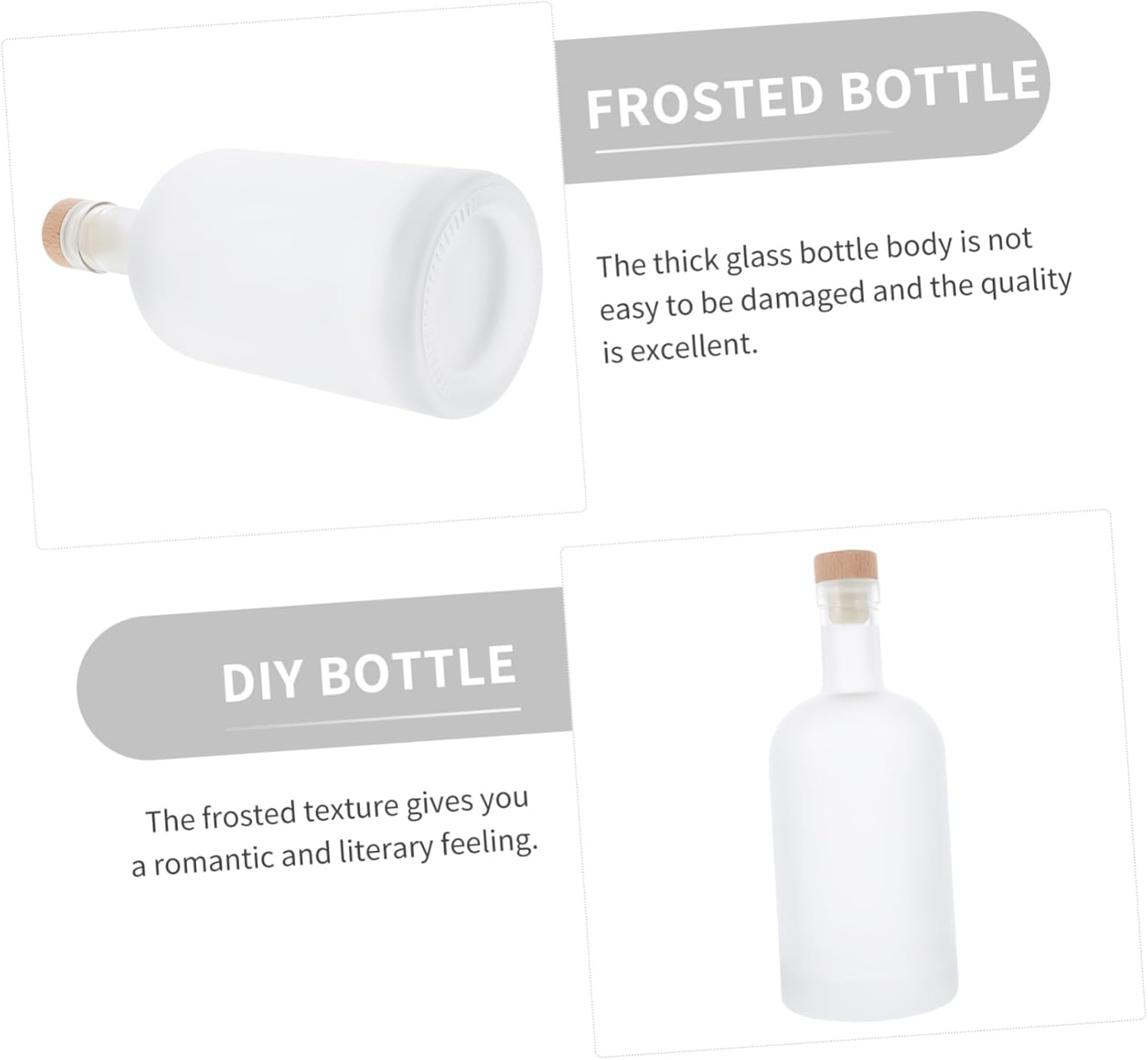 Ciieeo 2pcs Cider Bottles Cork Stopper Diy Insulated Wine Bottles Sealed Fruit Wine Storage Jars for Parties