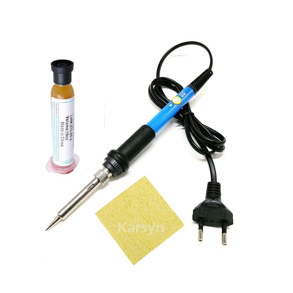 Karsyn Soldering Iron Kit, 60 Watt Temperature Controller, Flux Pest, and Soldering Iron Sponge (3in1 (Soldering Iron+Sponge+Flux Past) (B08RDVMBWD) Amazon Price History, Amazon Price Tracker