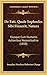 De Fati, Quale Sophocles Sibi Finxerit, Natura: Eiusque Cum Humanis Actionibus Necessitudine (1858) - Charge, Iosephus Nicolaus Hubertus