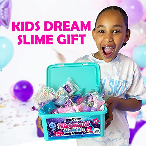 Original Stationery Mermaid Slime Kit, 35-Pieces Slime Set to Make Glow in The Dark Slime with Lots of Sparkle Slime Add Ins, Mermaid Gifts for Girls - 8