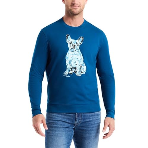 Robert Graham Men's Camo Long-Sleeve Graphic Sweatshirt, Premium Cotton Top, Classic-Fit & Richly Detailed for Comfortable All-Day Wear