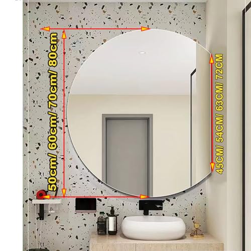 Miroir semi-circulaire LED en verre haut de gamme à intensité variable