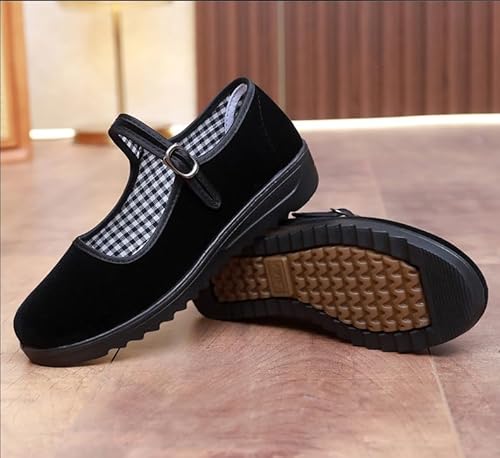 Missfiona MARYJANE1_10 Black Velvet Mary Jane Shoes thumb #7