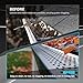 26Pack Gutter Guards, 48x5in Aluminum Gutter Cover, 104FT Total Length with Screws Included, 5x10mm Hole Diameter with Gloves, 5