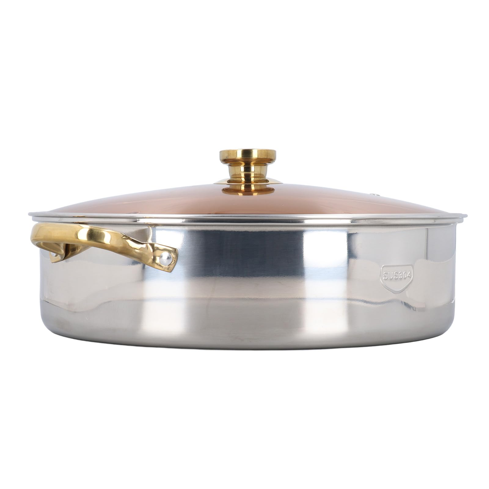 Generic Pentola a Vapore per Pesce in Acciaio Inossidabile 304, Pentola a Vapore di Forma Ovale, Coperchio Trasparente e Piastra in Ceramica Multiuso, Ideale per Cuocere a Pesce, Frutti di Mare e