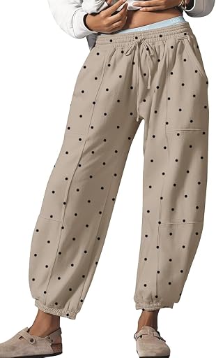Barrel Sweatpants Women Leopard Pants 2025 Casual Baggy Cheetah Print Trousers with Pockets