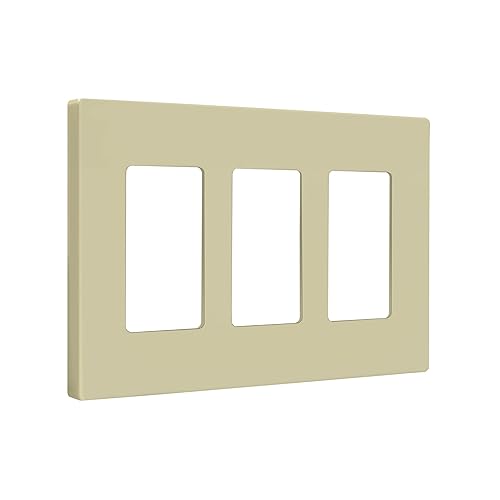 Miniatura 76 de ENERLITES SI8834-BK - Placa de pared decorativa sin tornillos, cubierta de enchufe segura, 4 entradas, 4.68 x 8.30 pulgadas (alto x largo), Negro