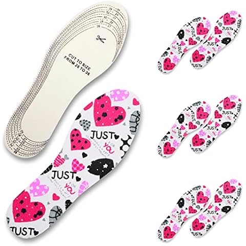 4 Pairs Memory Foam Kids Insoles Cover