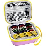 Guitar Pick Holder Case Compatible for Fender | D'Addario | ChromaCast | JIM DUNLOP | UNLP MUSICAL INSTRUMENT | Bolopick | Haneye- All Size Picks Storage Pouch Box(CASE ONLY) Red