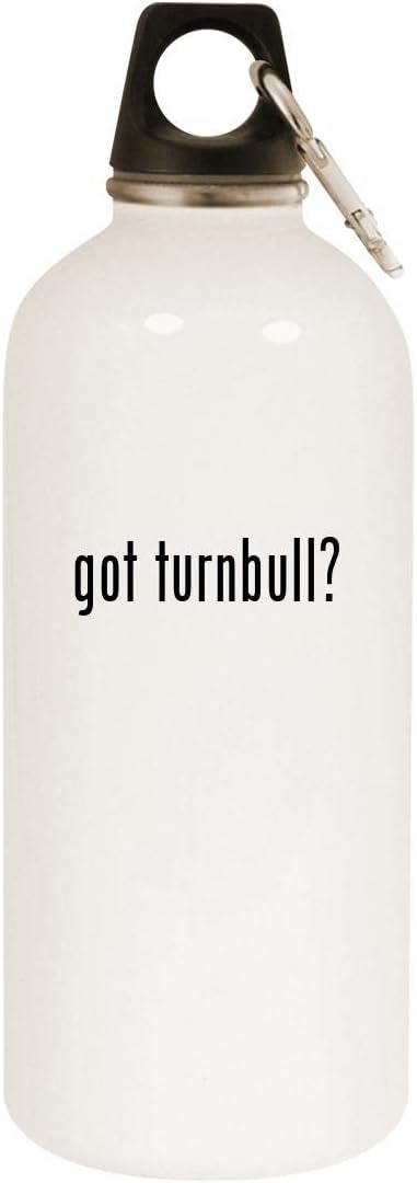 got turnbull? - 20oz Stainless Steel White Water Bottle with Carabiner, White