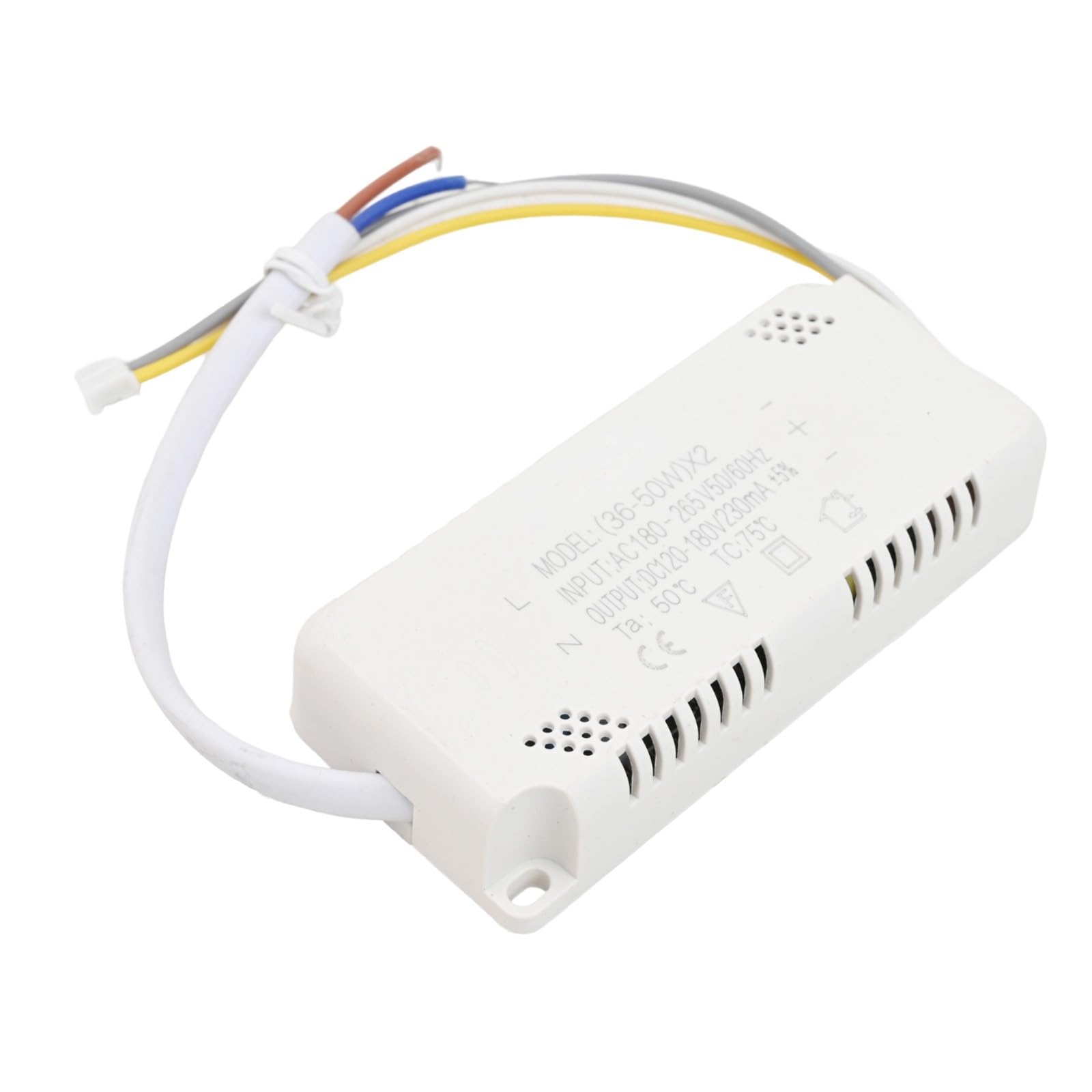 Constant Current LED Driver Electronic Transformer Power Supply Compatible With Ceiling Panel AC 175-265V Input DC 36-170V Output 12-50W Options(（36-50W）*2)
