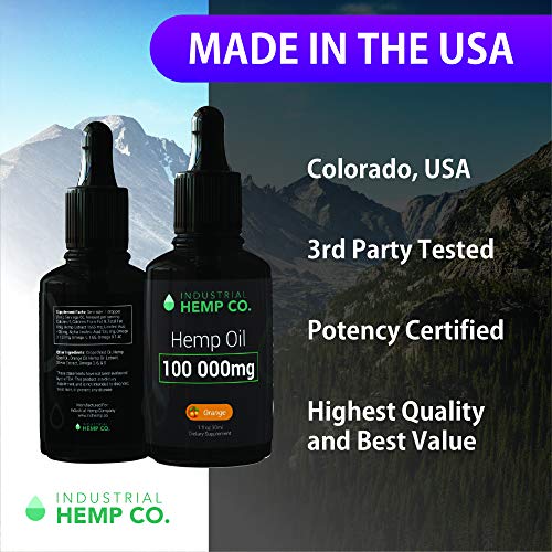 Industrial Hemp Co.100 000 mg | Hemp Oil Extract - Single Pack - New Age 100,000 mg - Grown & Made in USA - Natural Hemp… - Image 4