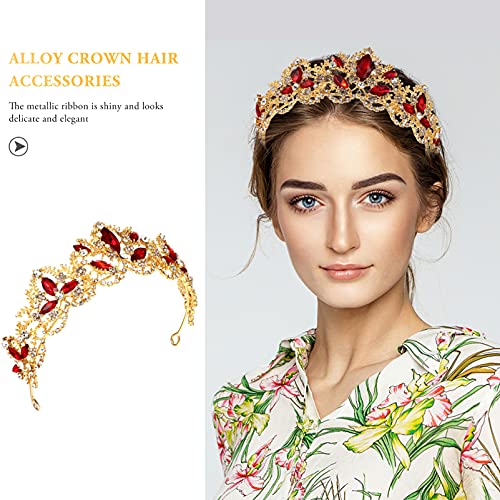 FRCOLOR Cristal Strass Casamento de Noiva Tiara Coroa Tiara Nupcial Do Casamento Headpiece Peruca Ve