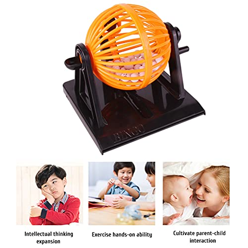 Rvtkak Bingo Spiel Set, Bingo-Bälle, Traditionelles Familien-Partyspiel Spiel, Inklusive Rundkäfig 90 Zahlenbälle 12 Karten Familienspiel, Bingo-Spiele Kinder, Weihnachten