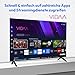 MEDION 108 cm (43 Zoll) Ultra HD Fernseher (Smart-TV, Dolby Vision HDR, Prime Video, Disney+, DAZN, Paramount+, Dolby Atmos, VIDAA Store, HbbTV, PVR, Bluetooth, MD 843301)